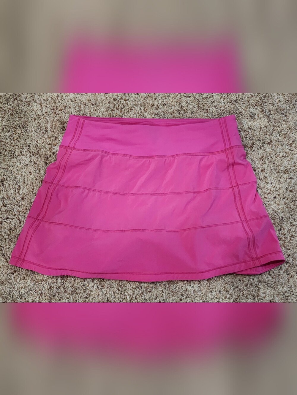 The Lululemon Pace Rival Mid-Rise Skirt Sonic Pink Sz 4 Like New - Picture 3 of 11